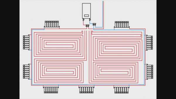 Двухтрубная система отопления двухэтажного дома – варианты, схема с принудительной циркуляцией своими руками, однотрубная на два этажа с естественной циркуляцией, двухтрубная с теплым водяным полом