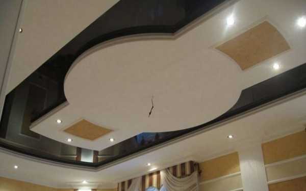 Двухуровневый потолок натяжной и гипсокартон – Двухуровневый потолок из гипсокартона и натяжной: фото, смешанный без гипсокартона