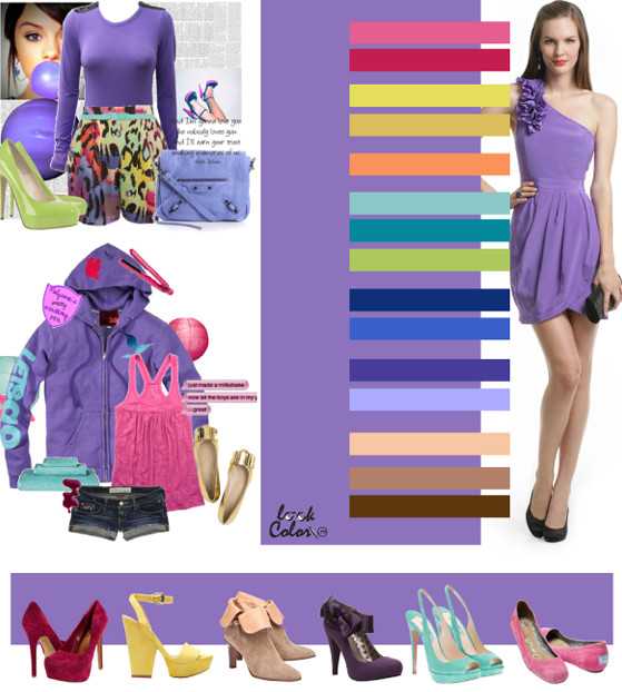 Фиолетовый сочетание цветов – сочетание с другими цветами в интерьере