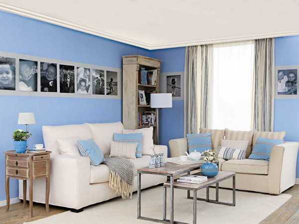 Фото голубые обои в гостиной – Обзор комнат с голубыми обоями, фото интерьера гостиной, кухни, спальни и детской с обоями в полоску, однотонными, серо голубыми, с узорами и рисунками