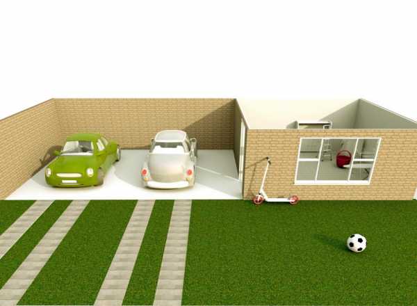 Гараж в частном доме – небольшой деревянный или кирпичный с пространством на 2 машины под одной крышей, проекты с мансардой и с подземным парковочным местом
