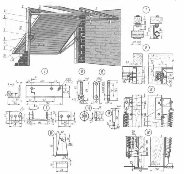 Гаражные подъемно поворотные ворота – как сделать из профиля в гараж, этапы изготовления, чертежи, стандартные размеры и устройство поворотных самодельных ворот