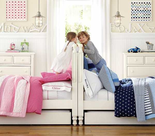 Идеи для детской для двух детей – планировка детской комнаты для двоих разнополых детей, двойняшек или близнецов (100 фото) – Кошкин Дом