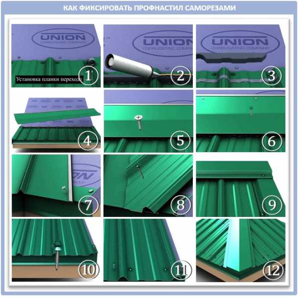 Как крепится профлист на крыше – схема, расстояние между саморезами, шаг крепления профлиста на кровле, как правильно вкручивать к обрешетке, с каким шагом крепить