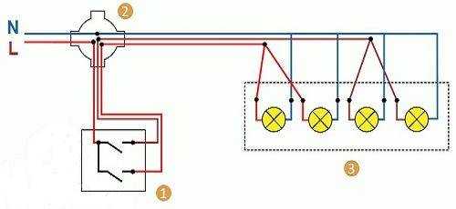 Как подключить люстру с 4 проводами – Как подсоединить люстру - схема соединения с двумя и тремя проводами к одноклавишному и двухклавишному выключателю