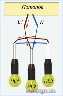 Как подсоединить люстру с 2 проводами к 3 проводами – Как подсоединить люстру - схема соединения с двумя и тремя проводами к одноклавишному и двухклавишному выключателю