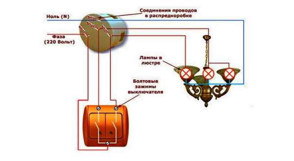 Как подсоединить люстру с 2 проводами к 3 проводами – Как подсоединить люстру - схема соединения с двумя и тремя проводами к одноклавишному и двухклавишному выключателю