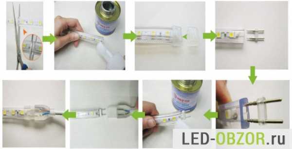 Как резать светодиодную ленту 220 вольт – Как отрезать светодиодную ленту 12В и 220В: видео