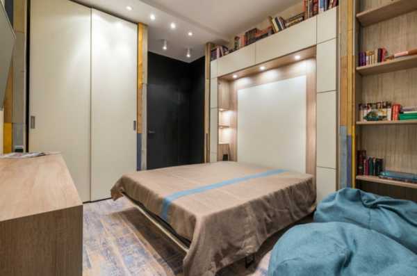 Кровать встроенная в стенку – откидная кровать, встроенная в шкаф на фото
