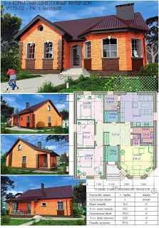 Одноэтажный кирпичный коттедж фото – Проекты кирпичных одноэтажных домов, особенности планировки и ценообразования
