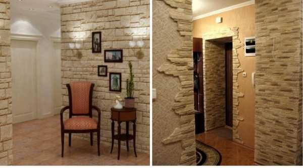 Отделка прихожей камнем фото – внутренняя отделка искусственным гибким и диким камнем в коридоре, варианты дизайна стен