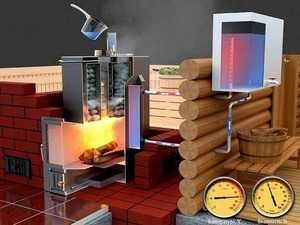 Печь с теплообменником для отопления – как сделать самодельный теплообменник для отопительной печки, фото и видео примеры