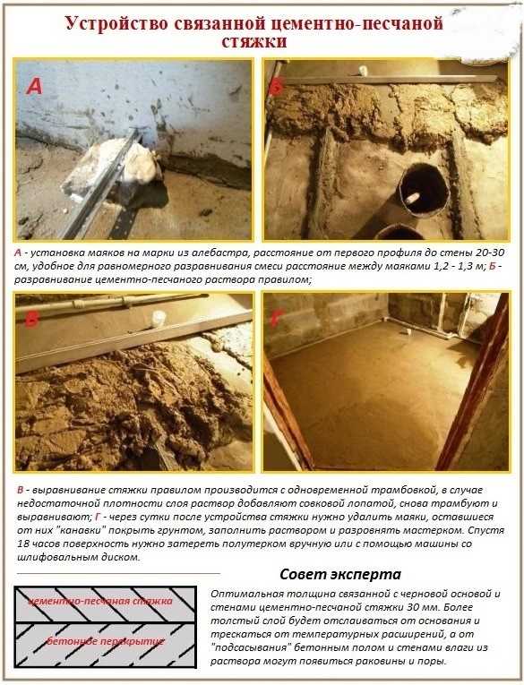 Песчано цементная стяжка – Цементно-песчаная стяжка - виды, пошаговая инструкция по заливке