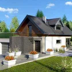 План дома с гаражом под одной крышей на узком участке – Проекты домов для узких участков с гаражом