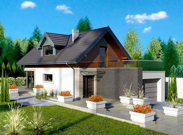 План дома с гаражом под одной крышей на узком участке – Проекты домов для узких участков с гаражом