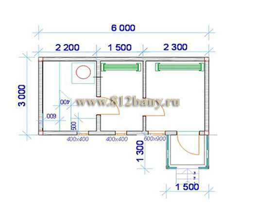 Планировка бани 3х6 – оформление конструкции размером 3х6 внутри, план постройки в два этажа метражом 6х3, мойка и парилка отдельно