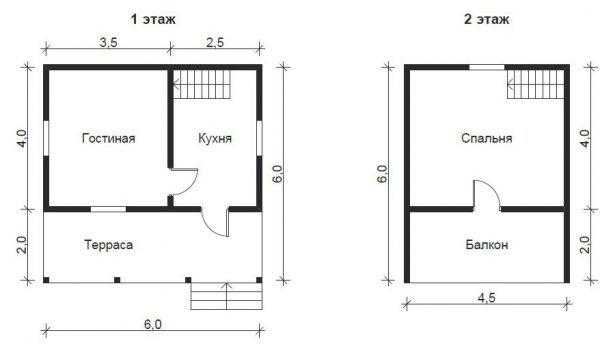 Планировка дома 6 на 7 двухэтажный фото – Планировка двухэтажного дома 6х8, 8х8, 9х9, 10х10, 6х6, 7х8, 6х9 и других размеров с мансардой и без нее