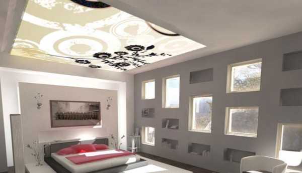 Потолок из гипсокартона в спальне – идеи-2018 дизайна подвесных гипсокартонных конструкций, самые красивые примеры оформления потолочных покрытий из гипсокартона