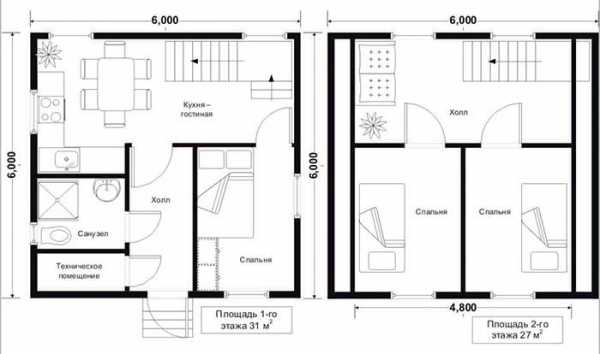 Проект дома 6х6 одноэтажного дома – проекты для строительства с фото и ценами — Лесстрой