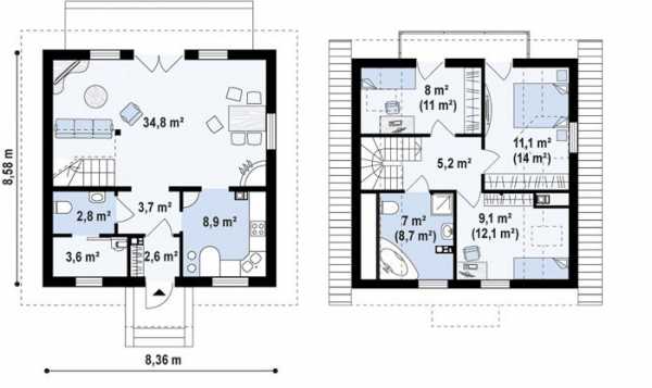 Проект кирпичного двухэтажного дома – Проекты двухэтажных кирпичных домов и коттеджей