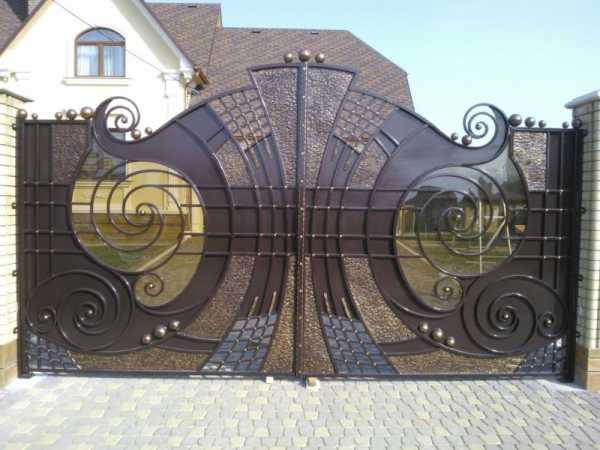 Распашные ворота кованые фото – 105 фото интересных проектов художественной ковки