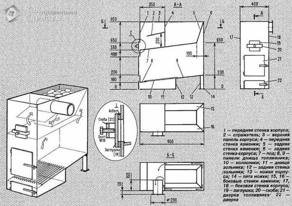 Самодельные печи из металла для бани – Самодельные печи для бани из металла чертежи