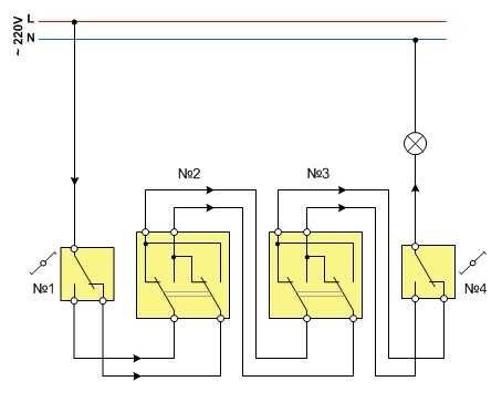 Схема проходного освещения – Схема включения проходного выключателя - Только ремонт своими руками в квартире: фото, видео, инструкции
