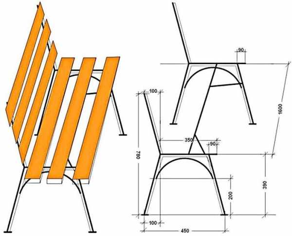 Скамейка своими руками со спинкой чертежи – Как сделать скамейку со спинкой своими руками — пошаговая инструкция по изготовлению лавочки с фото, видео и чертежами