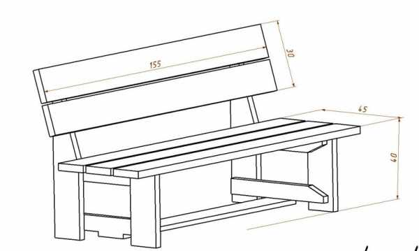 Скамейка своими руками со спинкой чертежи – Как сделать скамейку со спинкой своими руками — пошаговая инструкция по изготовлению лавочки с фото, видео и чертежами
