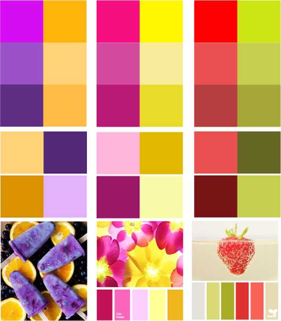 Сочетания цвета – Сочетание цветов: таблица