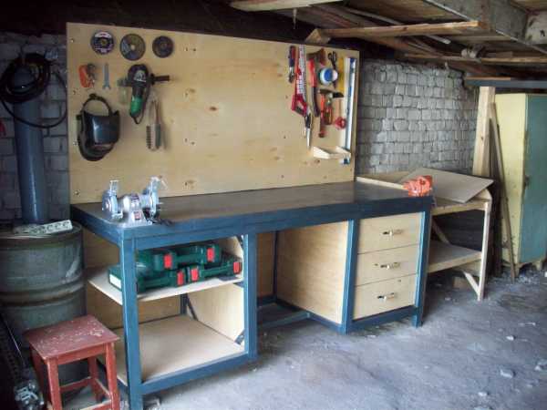 Стол в гараж из дерева своими руками фото – фото, чертежи, виды (металлический, деревянный), делаем стол своими руками