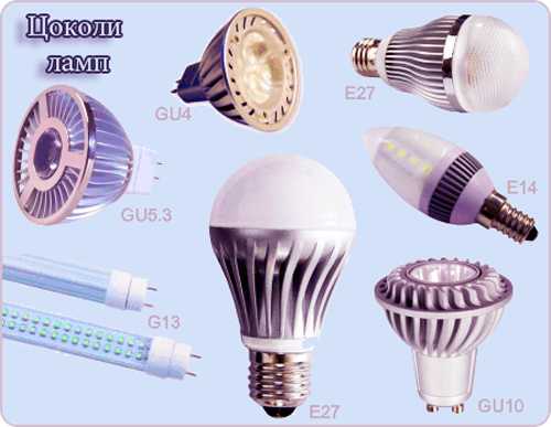 Типы цоколей светодиодных ламп – Цоколи светодиодных ламп | типы цоколей