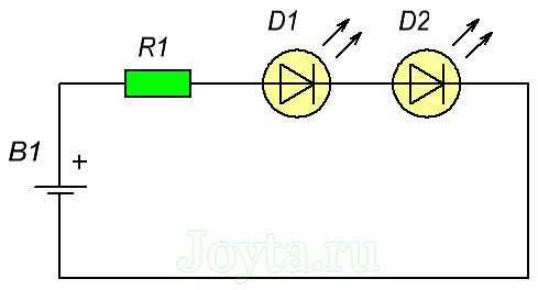 В данной схеме использованы однотипные светодиоды и – В данной схеме использованы однотипные светодиоды и: