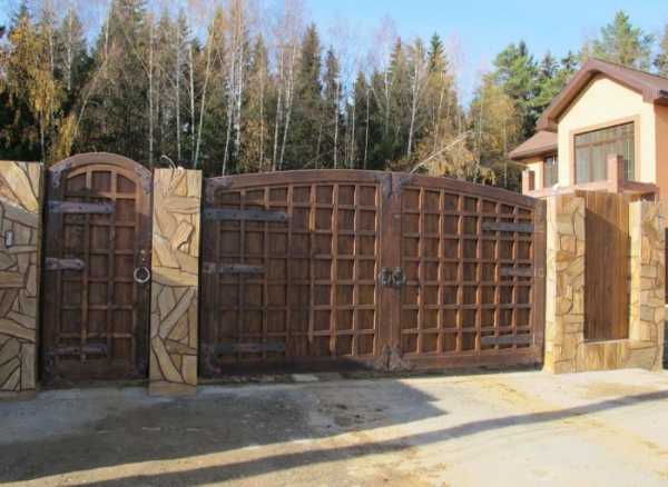 Ворота с дерева – Деревянные ворота своими руками - изготовление и установка!