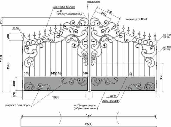 Ворота с элементами ковки своими руками – Как построить распашные кованые ворота своими руками — пошаговая инструкция с фото, видео и чертежами металлических конструкций