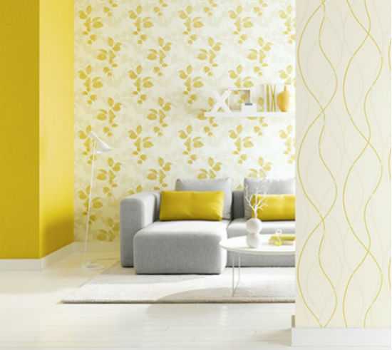 Желтые обои для зала – особенности использования, сочетания и оформления комнат